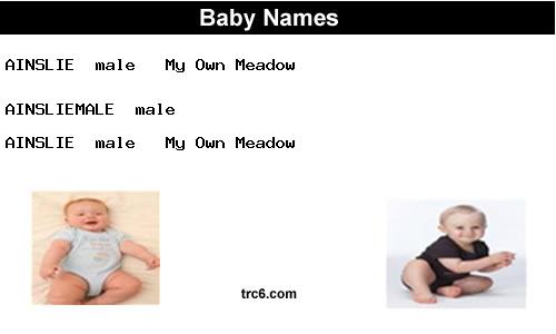 ainslie baby names